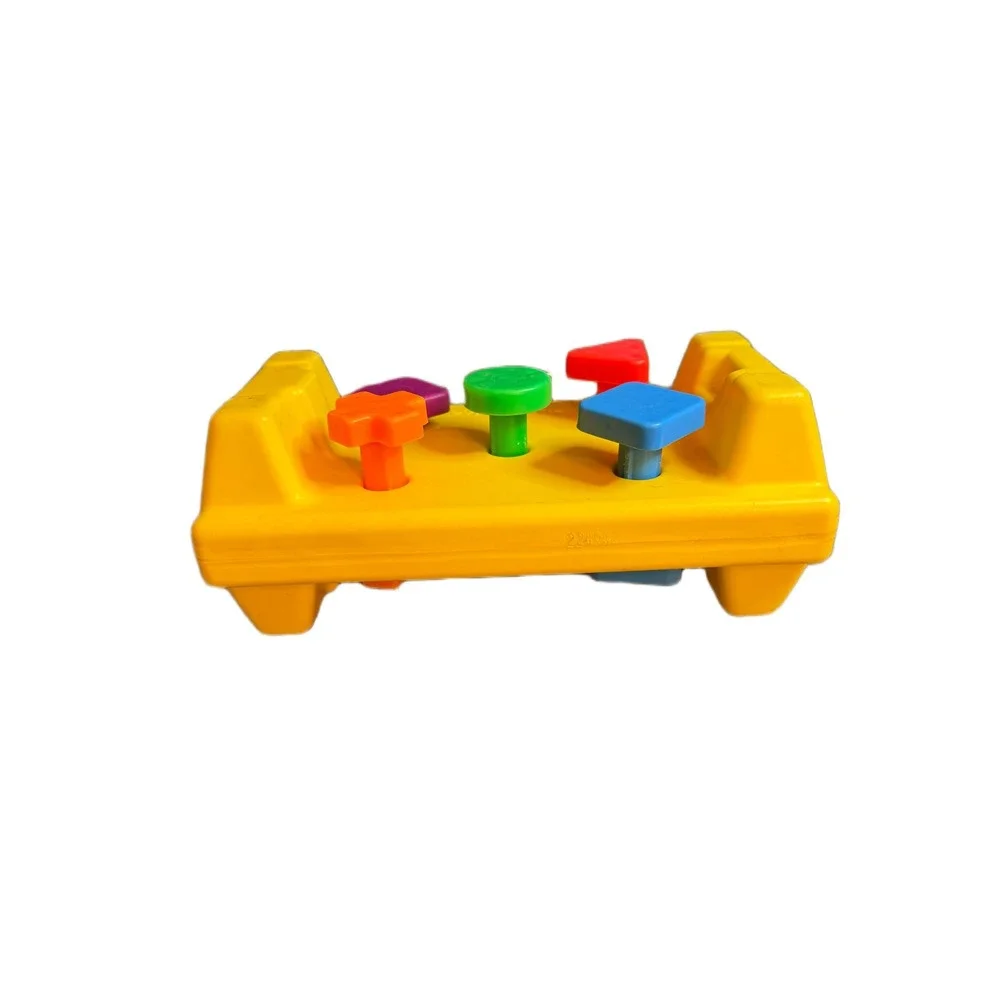 Fisher-Price Tap & Turn Bench Toddler Pounding Toy Yellow Double Sided 2035